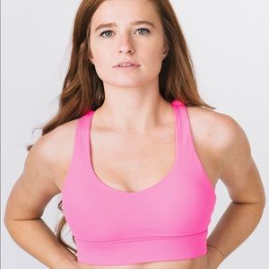 ZYIA Active—Hot Pink Light n Tight Strappy Bra